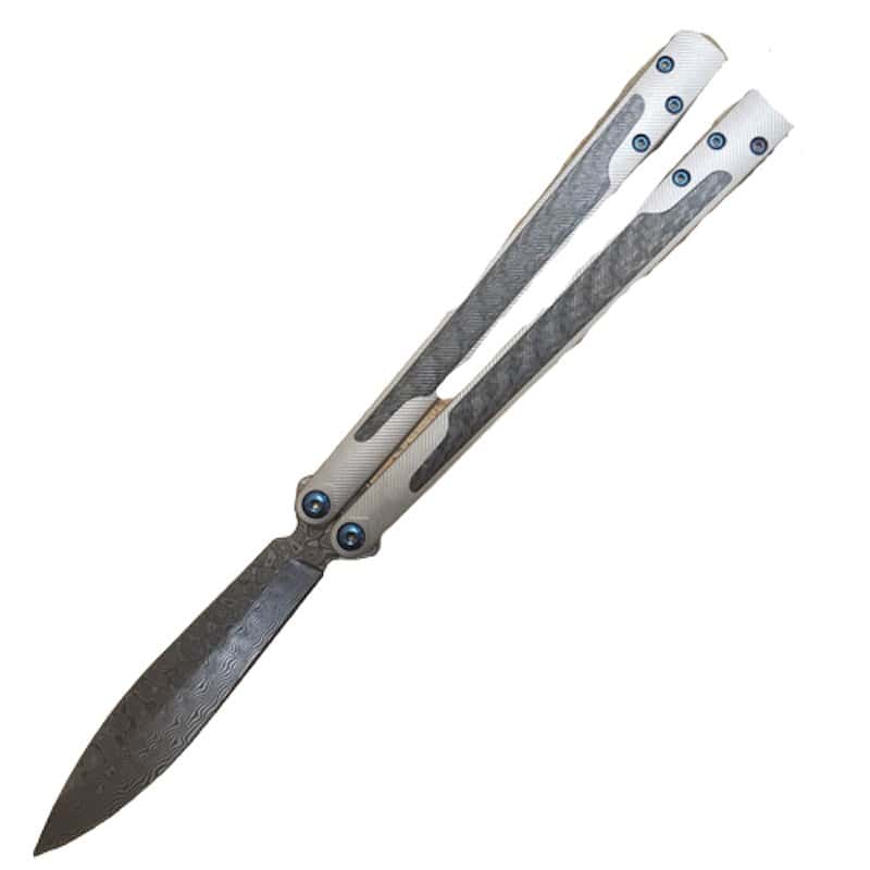 Motýlek Nůž Balisong Damascén