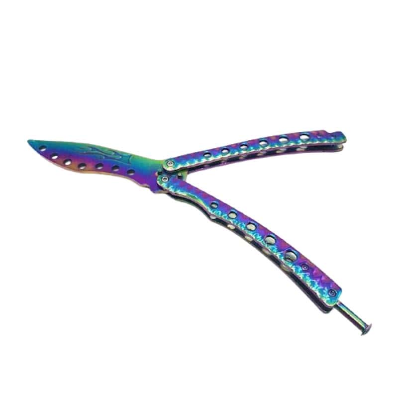Motýlek Nůž Balisong S Gravurou