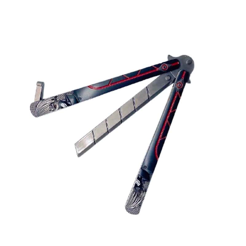 Motýlek Nůž Balisong Kresba Na Čepeli