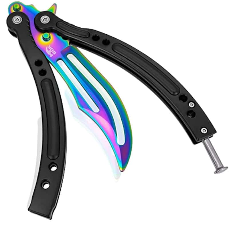 Motýlek Nůž Balisong Duhový